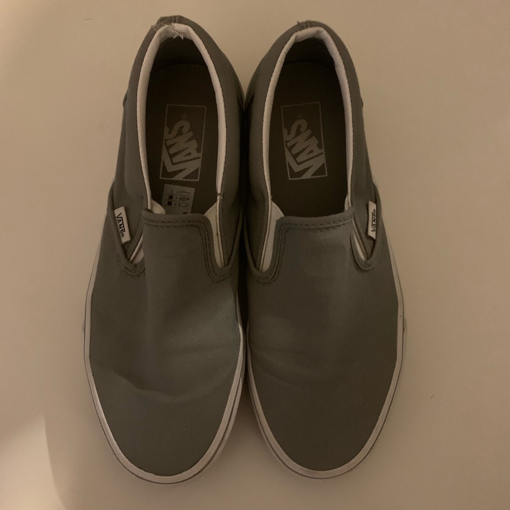 Grey slip on vans